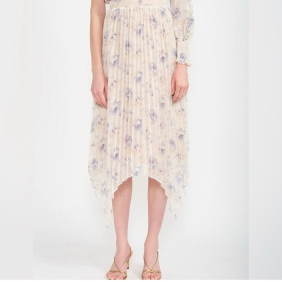 Anthropologie En Saison Pleated Floral kika Skirt size small - Picture 3 of 13